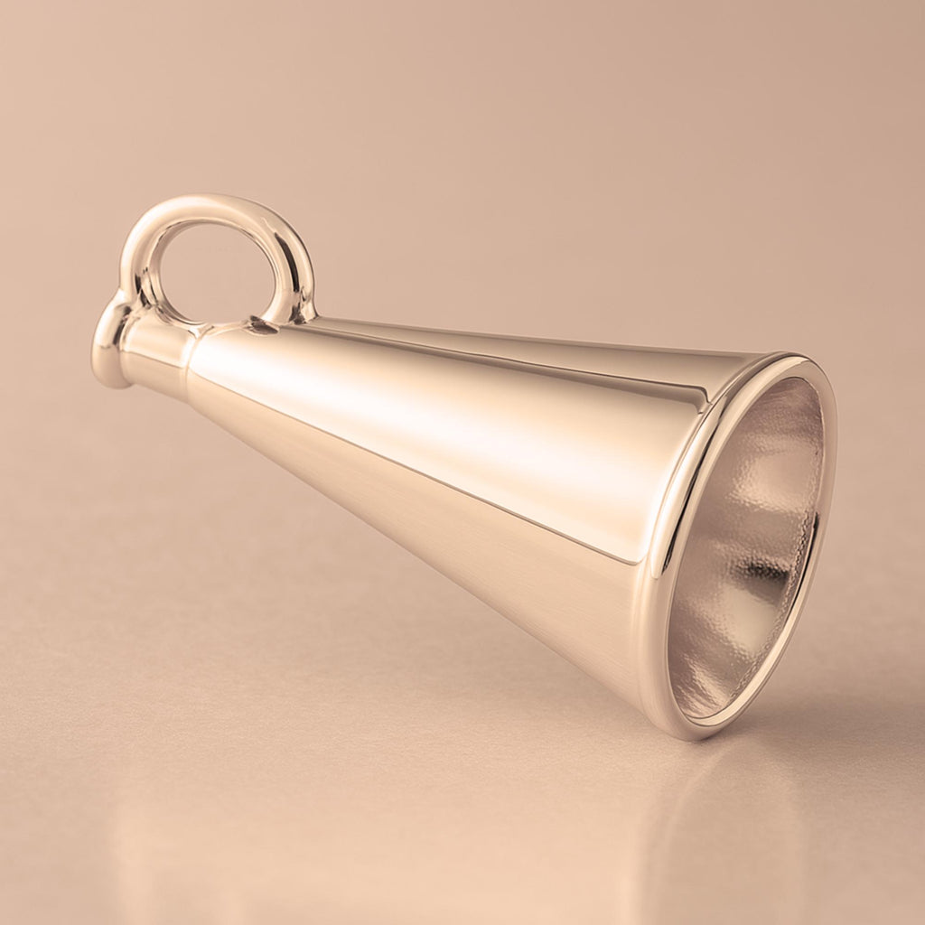 9ct Rose Gold - Vintage Megaphone Charm