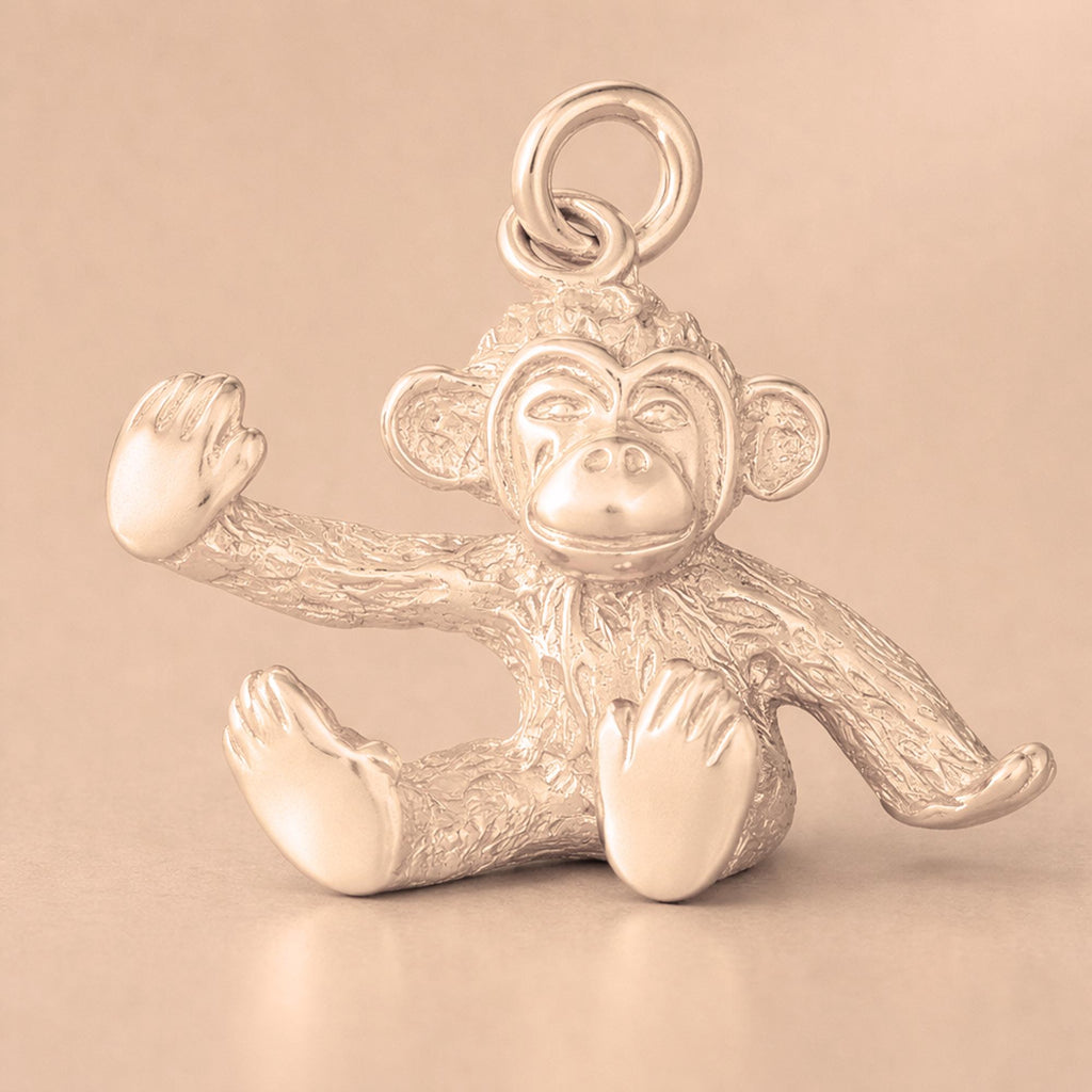 18ct Rose Gold - Baby Monkey Charm