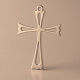 18ct Rose Gold - Openwork Crucifix Charm