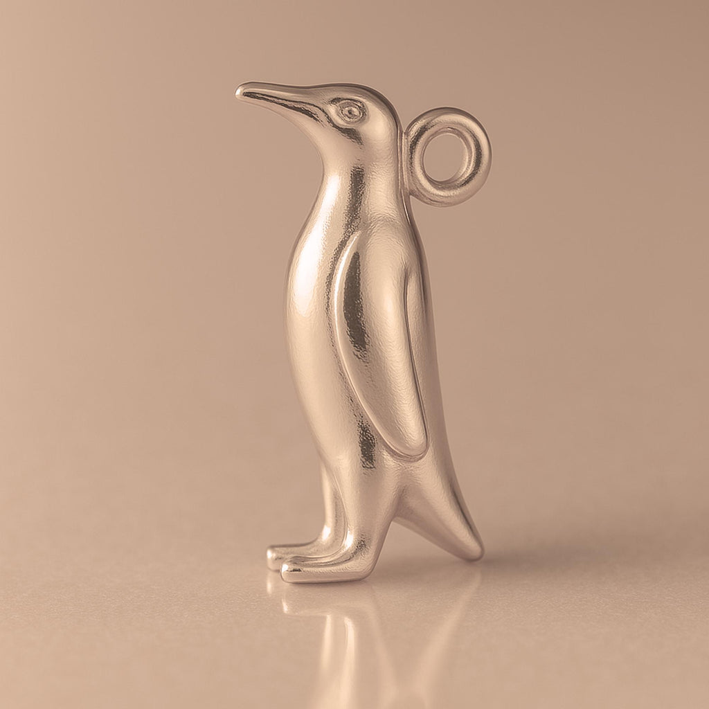 9ct Rose Gold - King Penguin Charm
