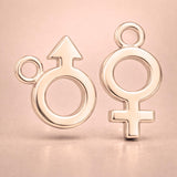 18ct Rose Gold - Gender Symbols Charm