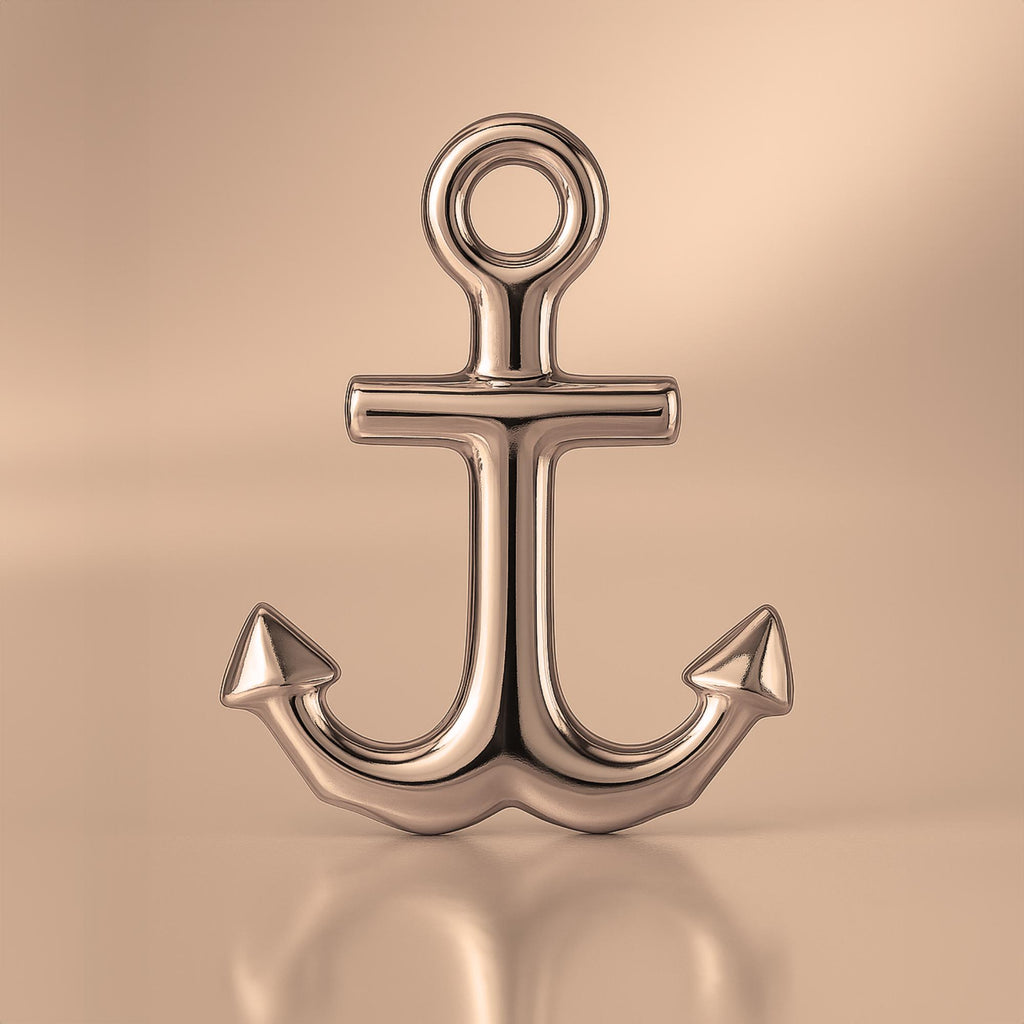 18ct Rose Gold - Bold Anchor Charm