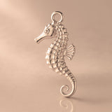 9ct Rose Gold - Scaled Seahorse Charm