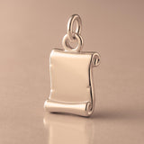 9ct Rose Gold - Parchment Scroll Charm