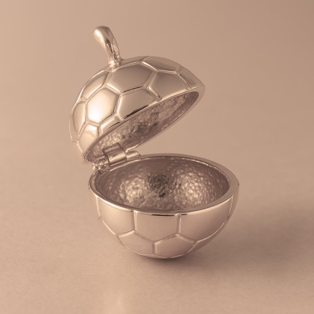 9ct Rose Gold - Soccer Ball Locket Charm