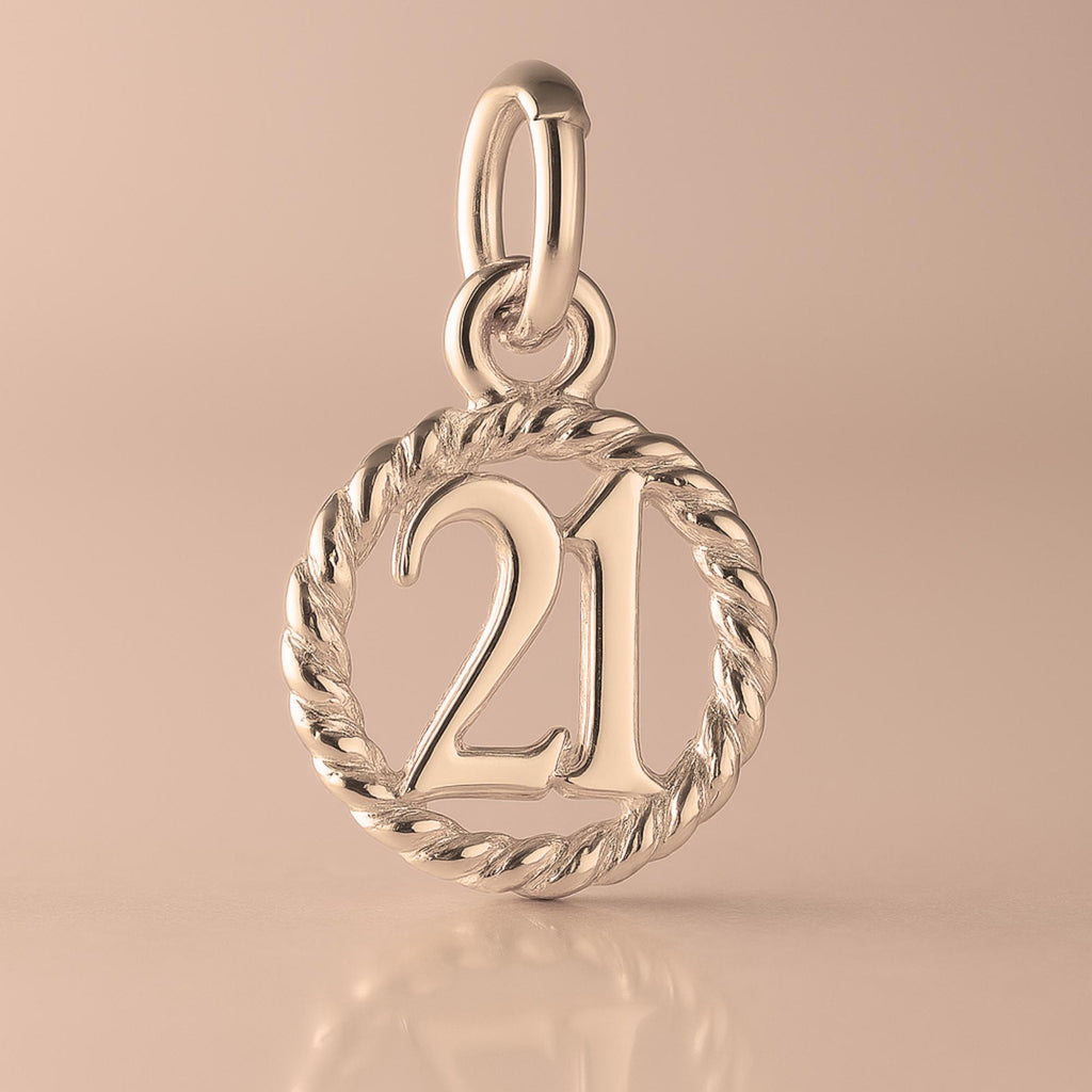 9ct Rose Gold - 21 Wreath Pendant Charm