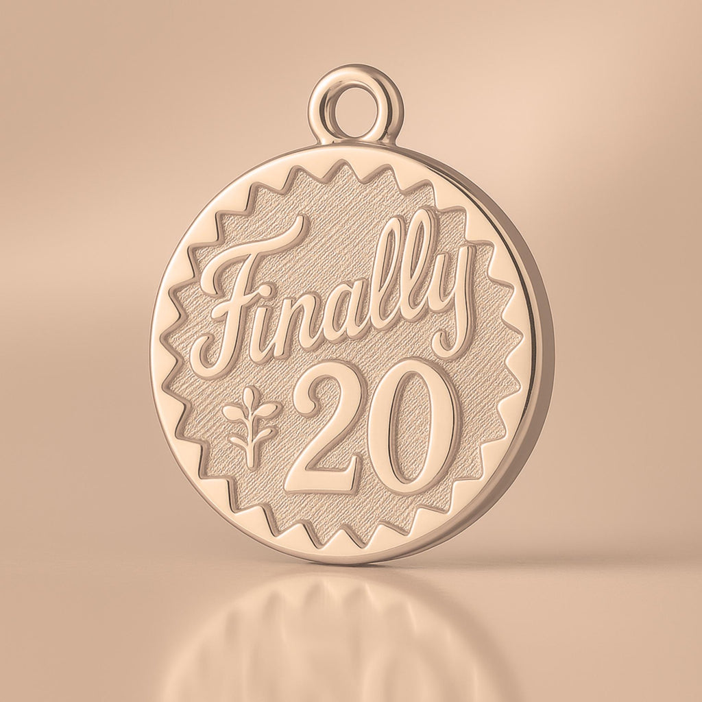 18ct Rose Gold - Finally 20 Amulet Charm