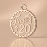 18ct Rose Gold - Finally 20 Amulet Charm