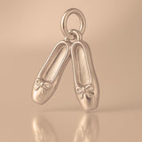 18ct Rose Gold - Ballet Shoes Charm