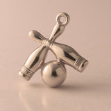 9ct Rose Gold - Bowling Ball and Pins Charm