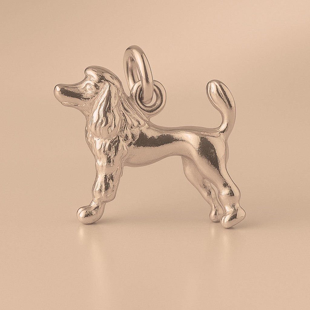 9ct Rose Gold - Groomed Poodle Dog Charm