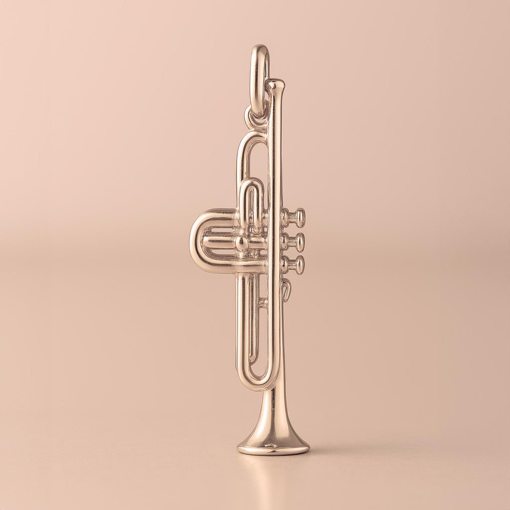 18ct Rose Gold - Tube Trumpet Charm