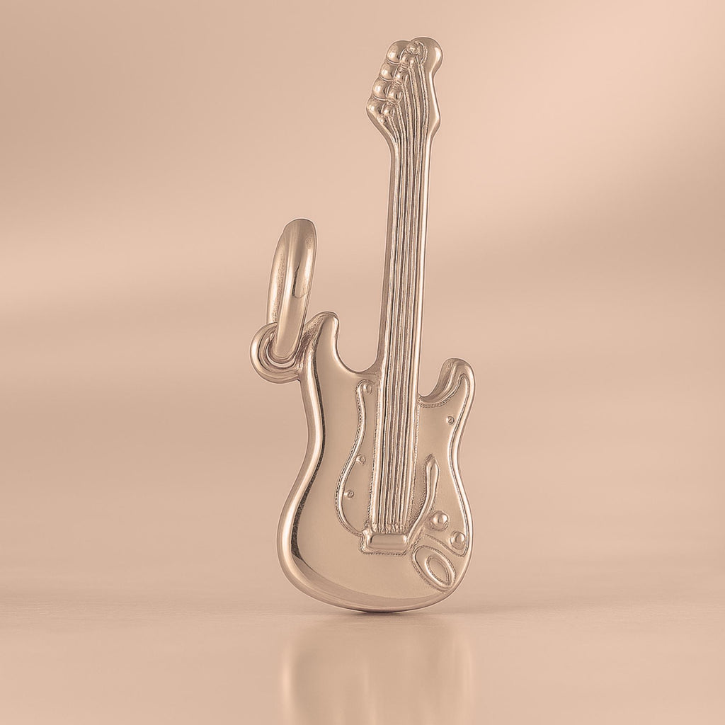 9ct Rose Gold - Strat Electric Guitar Charm