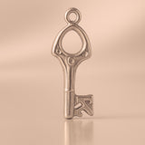 18ct Rose Gold - Openwork 21 House Key Charm