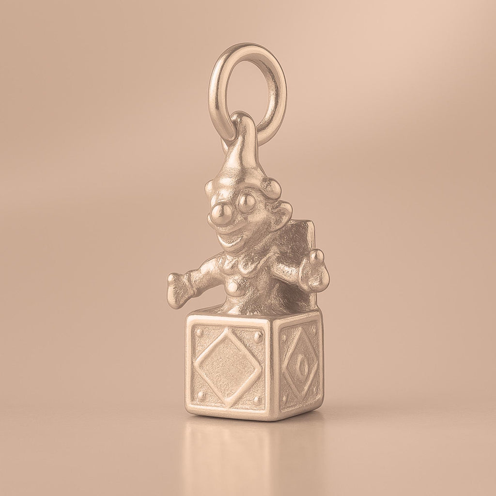 9ct Rose Gold - Smiley Jack in the Box Charm