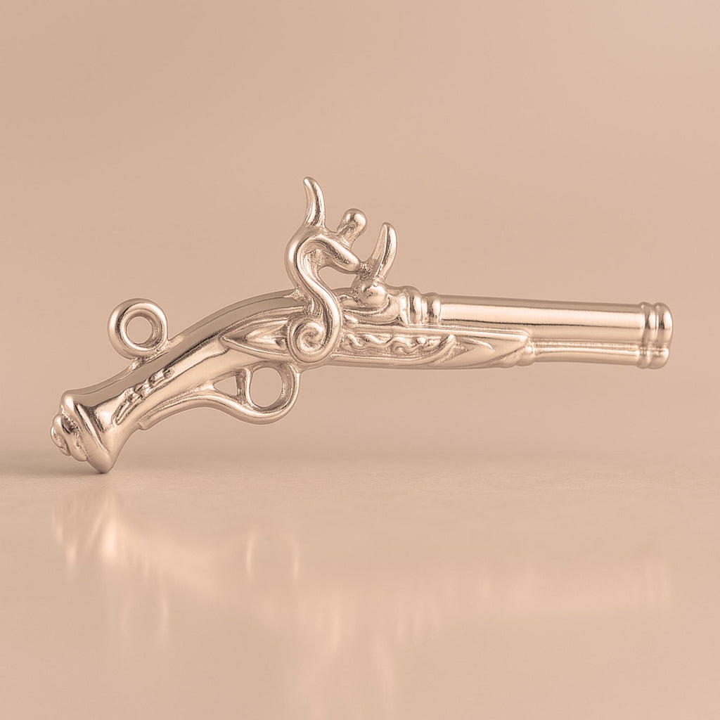 18ct Rose Gold - Flintlock Pistol Charm