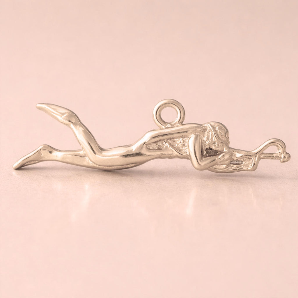9ct Rose Gold - Spear Fishing Diver Charm