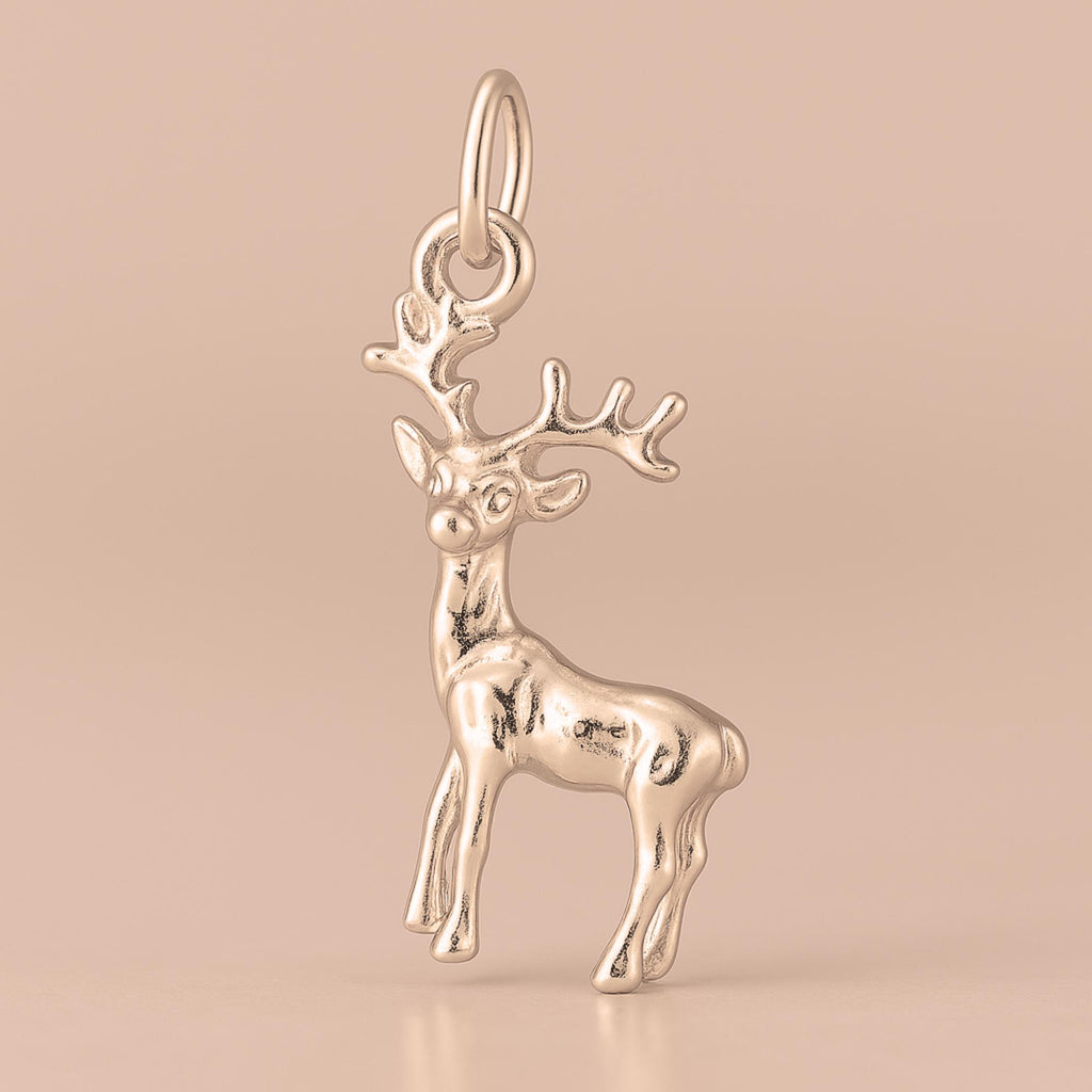 18ct Rose Gold - Rudolph Reindeer Charm