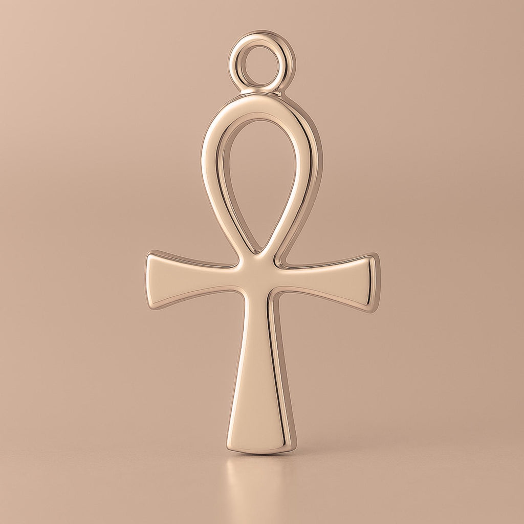 9ct Rose Gold - Slim Egyptian Ankh Charm