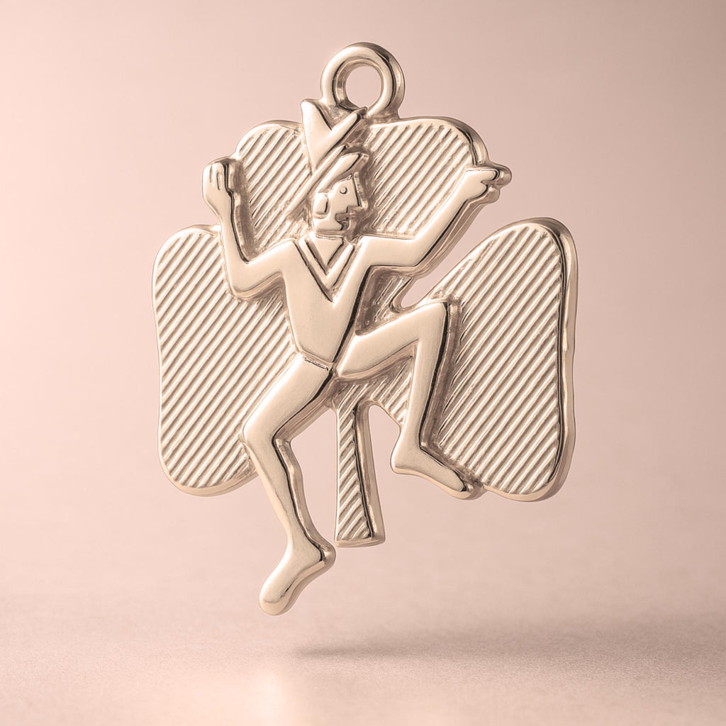 18ct Rose Gold - Lucky Leprechaun Clover Charm