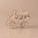 9ct Rose Gold - Western Stagecoach Charm