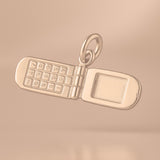 18ct Rose Gold - Vintage Flip Phone Charm