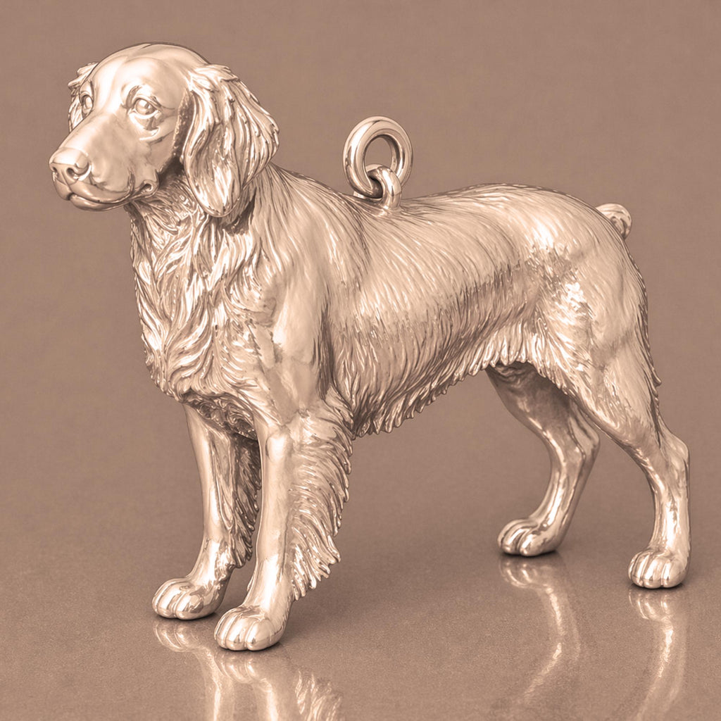 18ct Rose Gold - Brittany Spaniel Dog Charm