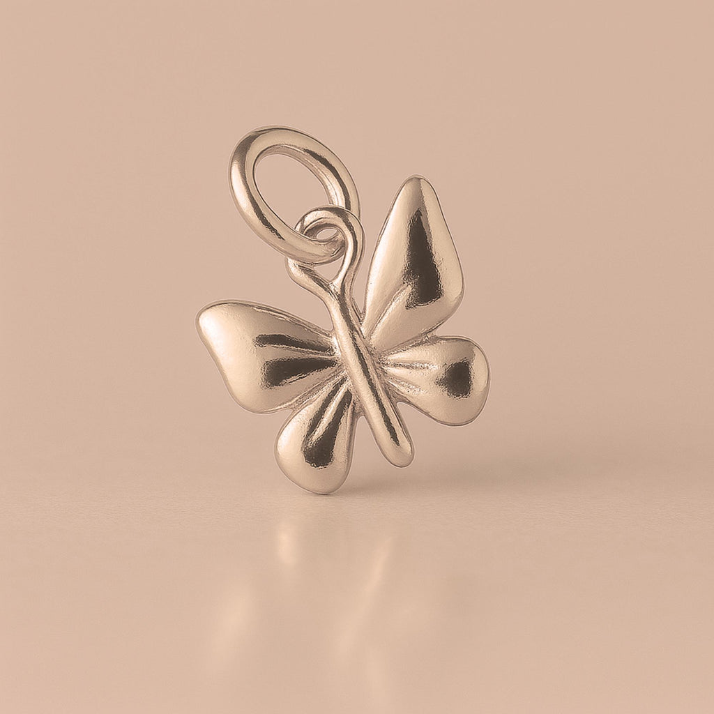 18ct Rose Gold - Garden Butterfly Charm