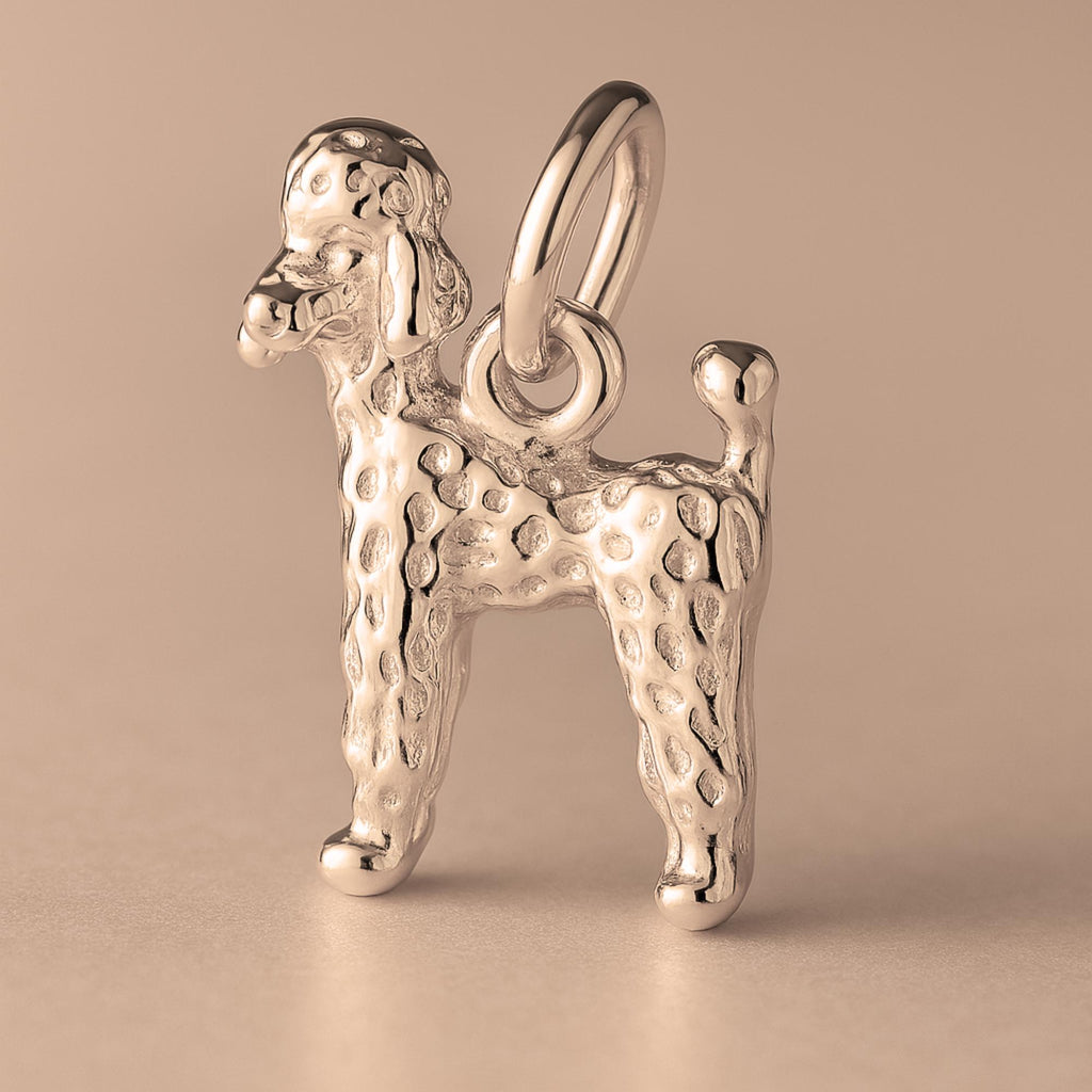 18ct Rose Gold - Poodle Dog Charm