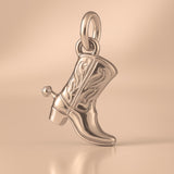 9ct Rose Gold - Western Cowboy Boot Charm