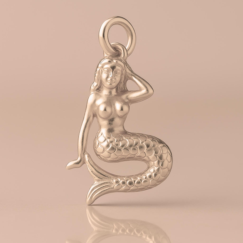 9ct Rose Gold - Ceasg Mermaid Charm