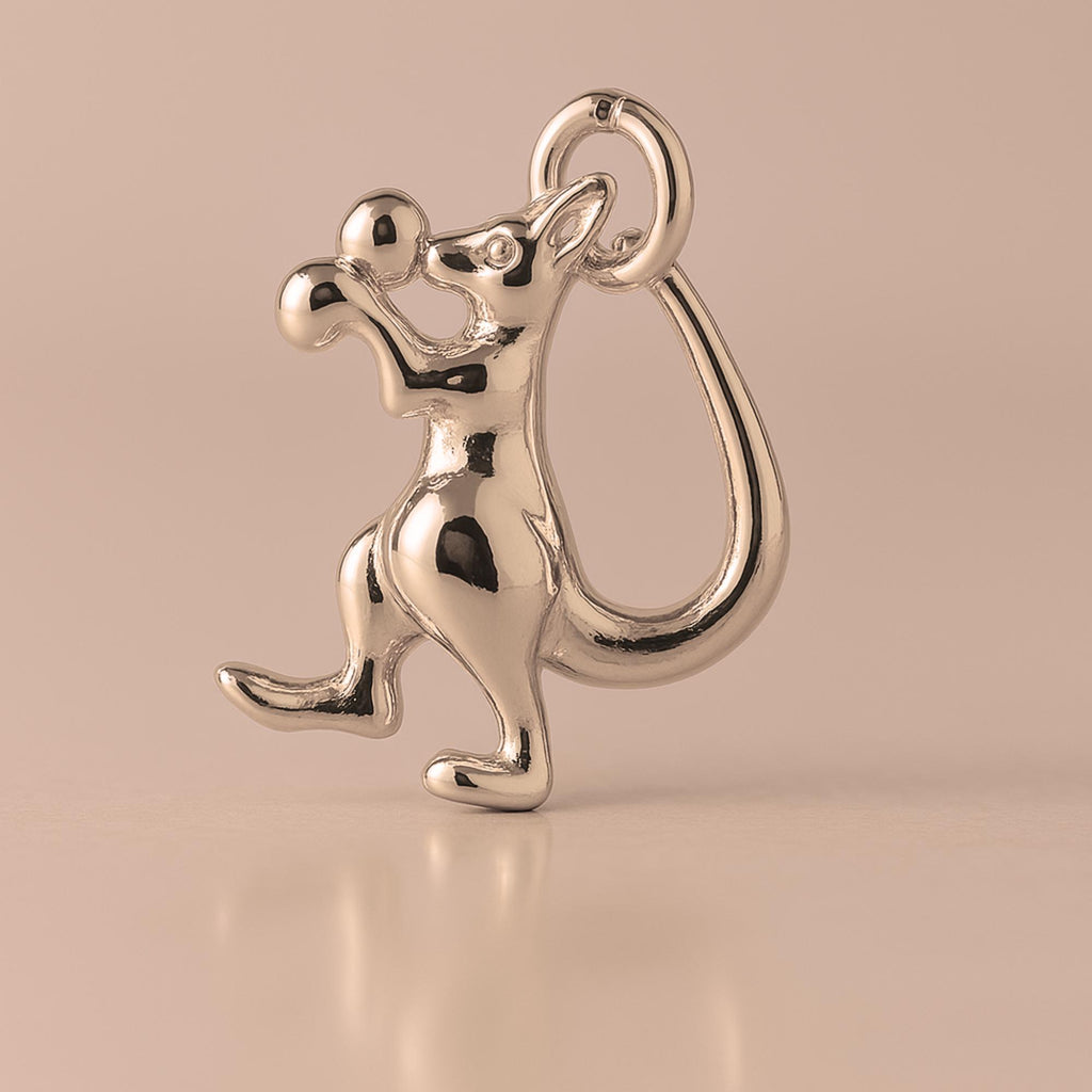 18ct Rose Gold - Boxing Kangaroo Charm