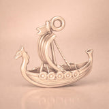 18ct Rose Gold - Viking Longship Charm