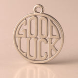 18ct Rose Gold - GOOD LUCK Openwork Charm