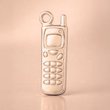 18ct Rose Gold - Retro Brick Phone Charm