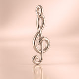 9ct Rose Gold - Sculpted Treble Clef Charm