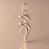 9ct Rose Gold - Twin Dolphins Charm