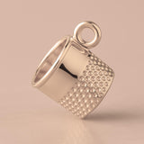 9ct Rose Gold - Dimpled Thimble Charm