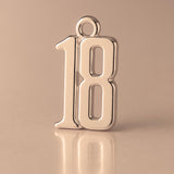 18ct Rose Gold - 18 Monogram Charm