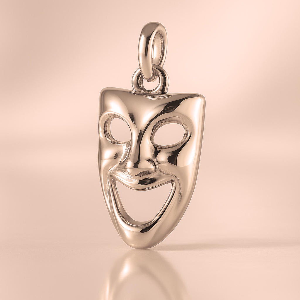 9ct Rose Gold - Classic Comedy Mask Charm