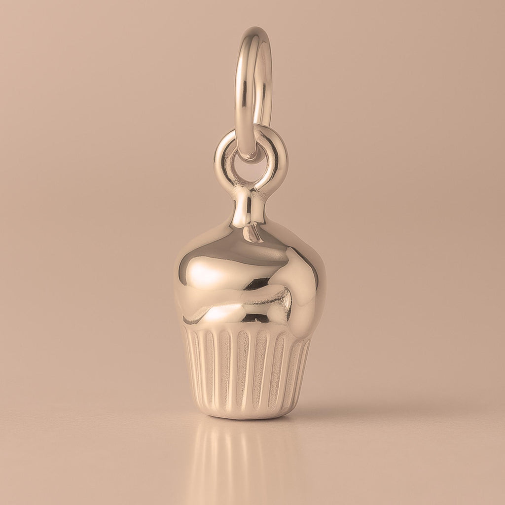 18ct Rose Gold - Mini Cupcake Charm