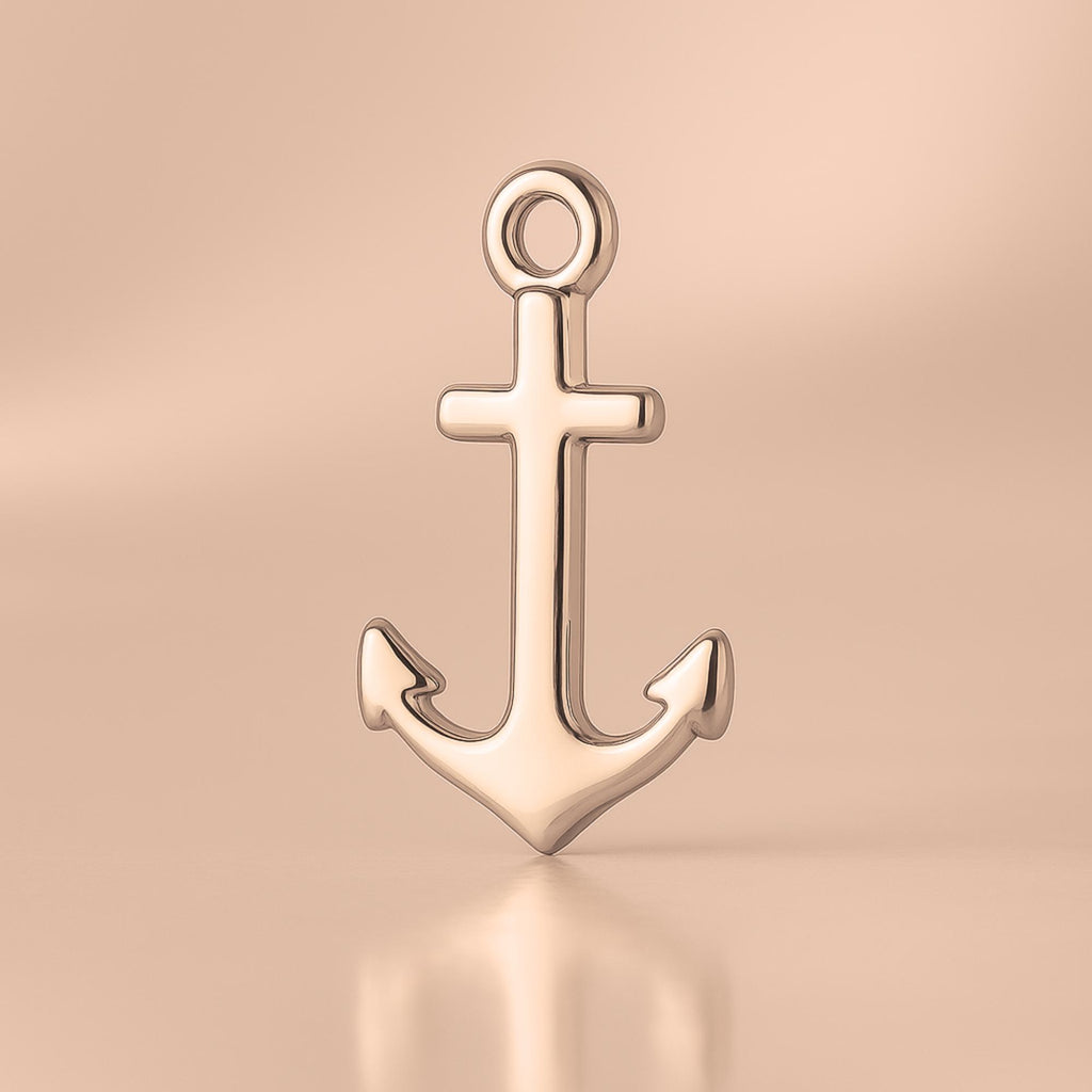 9ct Rose Gold - Classic Nautical Anchor Charm