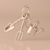 18ct Rose Gold - Garden Tools Charm