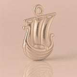 9ct Rose Gold - Viking Longship Charm