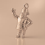 9ct Rose Gold - Waving Santa Claus Charm