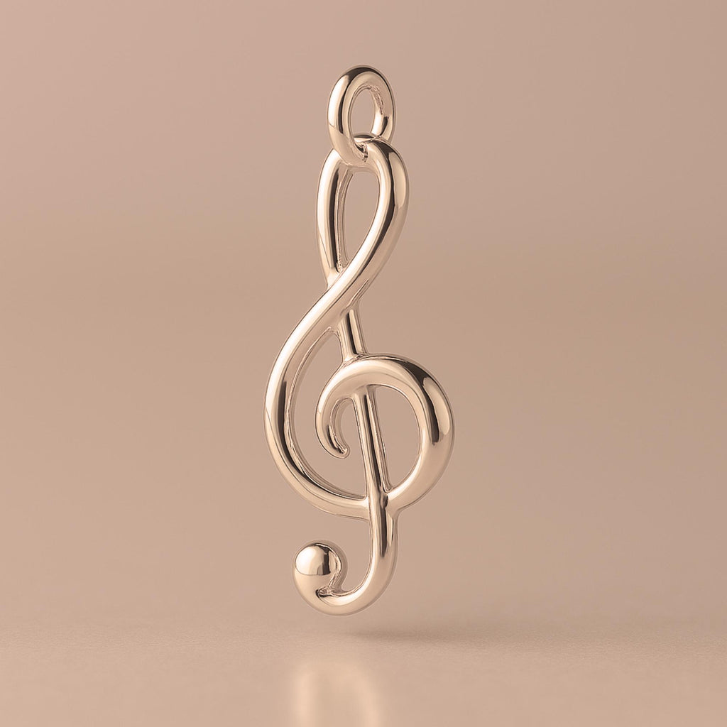 18ct Rose Gold - Bold Treble Clef Charm