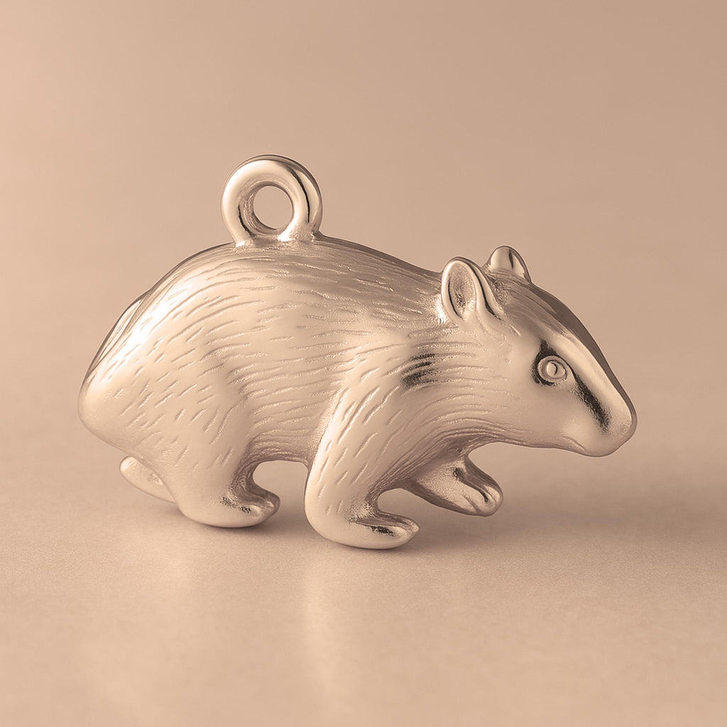 9ct Rose Gold - Hairy Wombat Charm