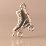 18ct Rose Gold - Vintage Roller Skate Silhouette Charm