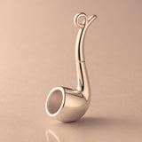 18ct Rose Gold - Classic Tobacco Pipe Charm