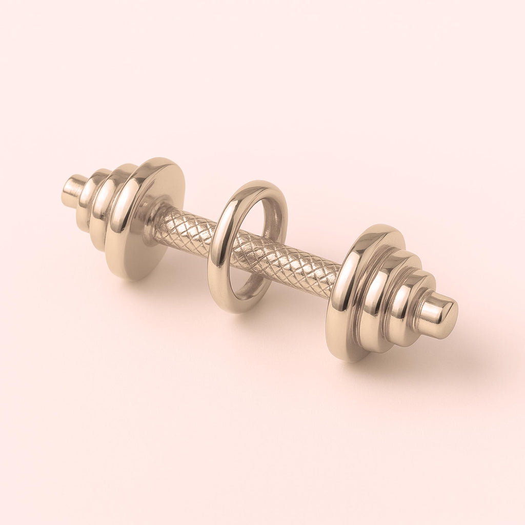 18ct Rose Gold - Classic Barbell Charm
